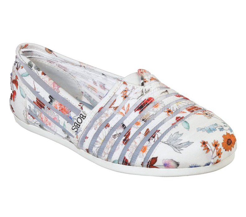 Skechers Bobs Plush - Daisy Darling - Womens Flats Shoes White/Multicolor [AU-WL4720]